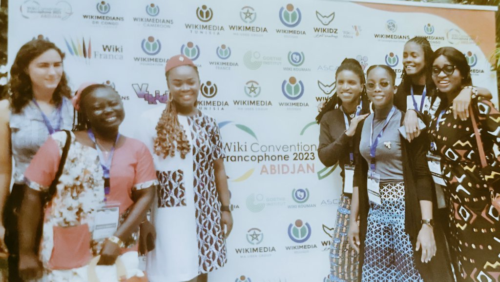 dorothydaf's tweet photo. Une nouvelle plongée dans l'univers #wikimedia à la faveur de la #Wikiconvfr23, à Abidjan, Côte d'Ivoire.
Thanks to #Wikimedians from #Cameroon, the biggest african community in number to attend the conference from abroad. 🇨🇲 https://t.co/Q8rnP5JhNN