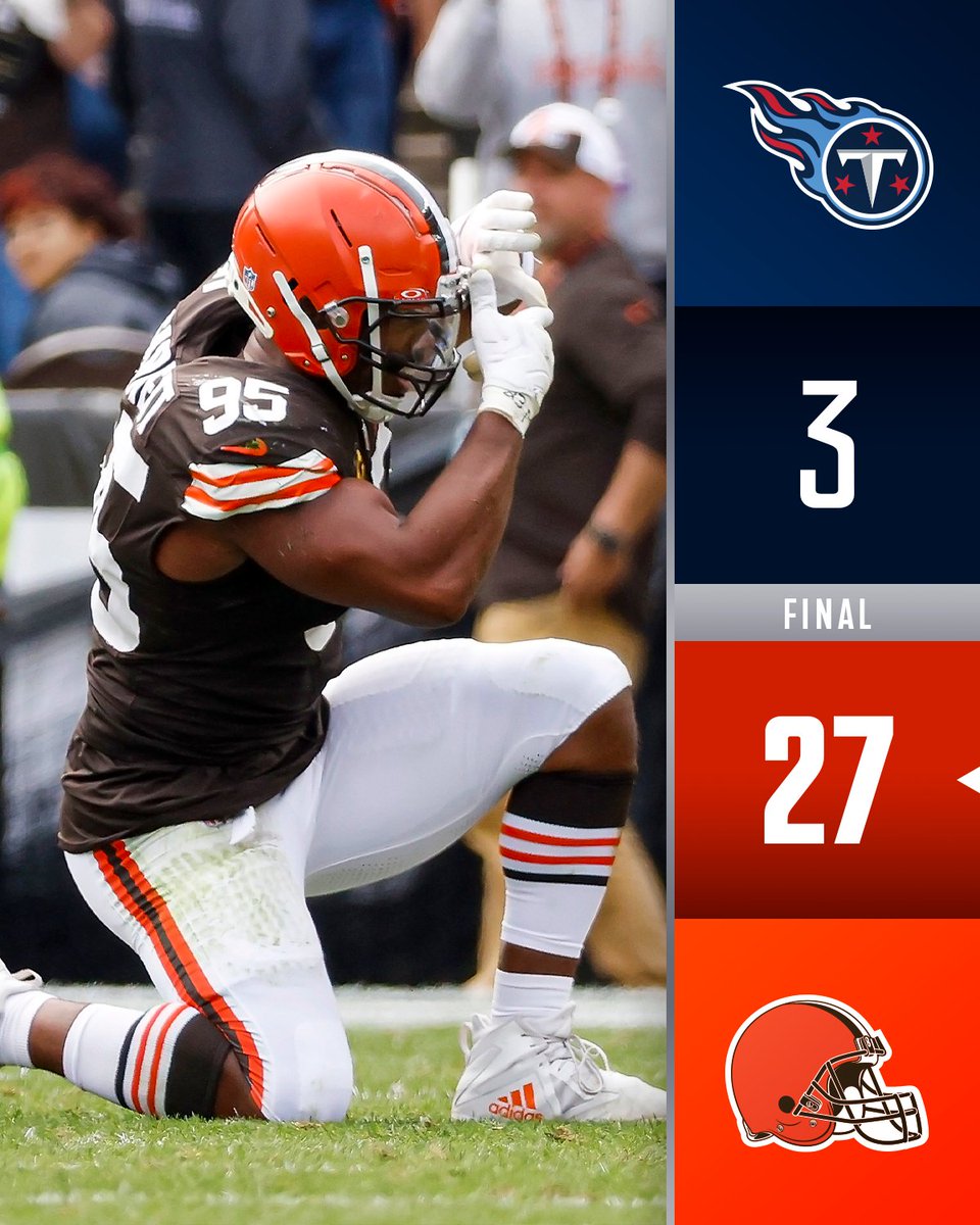 FINAL: <a href="/Browns/">Cleveland Browns</a> look good on both sides of the ball in victory over Titans. #TENvsCLE