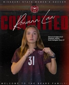 I’m super excited to announce my verbal commitment to play D1 soccer and continue my at athletic and academic career at Missouri State University!  
#MSUBears #GoBears
@MissouriStBears 
@CoachKirkNelson 
@coryherch 
@SLSGECNLGirls 
@ImYouthSoccer 
@ECNLgirls 
@ImCollegeSoccer