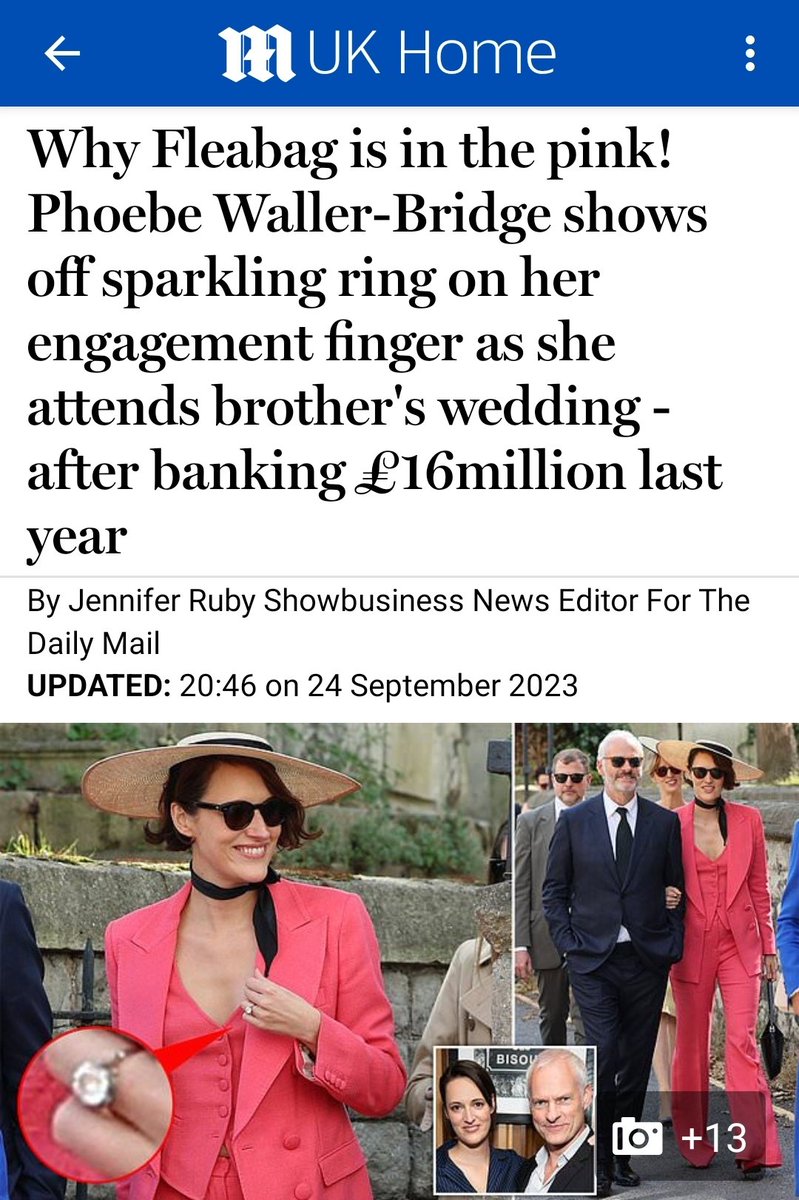 FLEABAGS: Woman wears ring after making a lot of money.