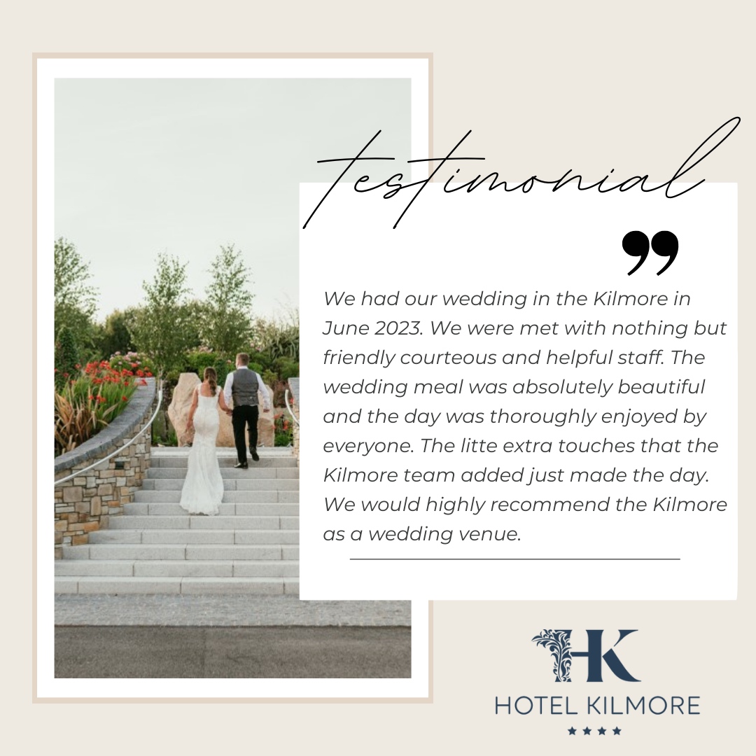 We love reading our Wedding Couples experience at Hotel Kilmore💕 Plan your dream day at Hotel Kilmore with our wedding team who will guide you through every step and will ensure your dreams will become a reality❤️ #hotelkilmore #cavan #love #wedding #dreamday #bride #groom