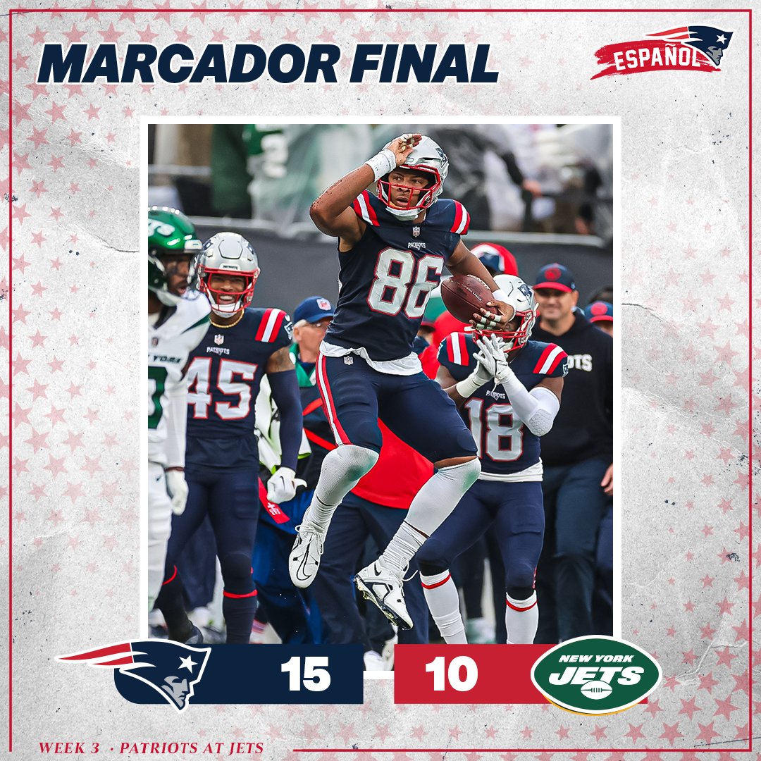 Arriba en el marcador.

#NEvsNYJ | #PatriotsEspañol