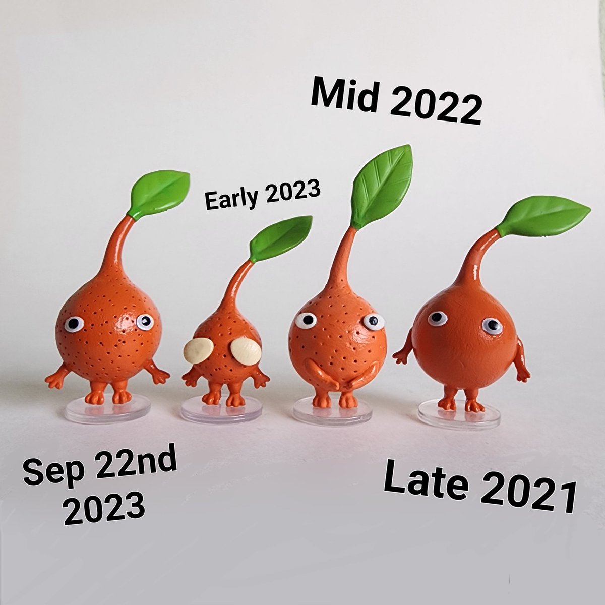 ZatchMehr's tweet photo. Evolution of the Orange Pikmin https://t.co/xaUI8zzGMD