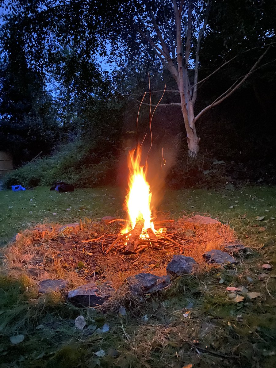 First campfire of the new #Scouting year in my garden with the #Polish #Scouts of the 4th, Bristol. #Autumn Pierwsze #ognisko nowego roku harcerskiego u mnie. Przyszli harcerze 4DH Bristol. #jesień