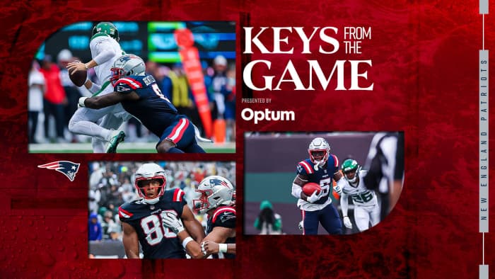 PATRIOTSdotCOM's tweet photo. Patriots defense stands tall as New England earns their first win of 2023.

@MikeDussault19's keys from the #NEvsNYJ game: https://t.co/hUgkoFH0O9 https://t.co/RXngwW8Lbc