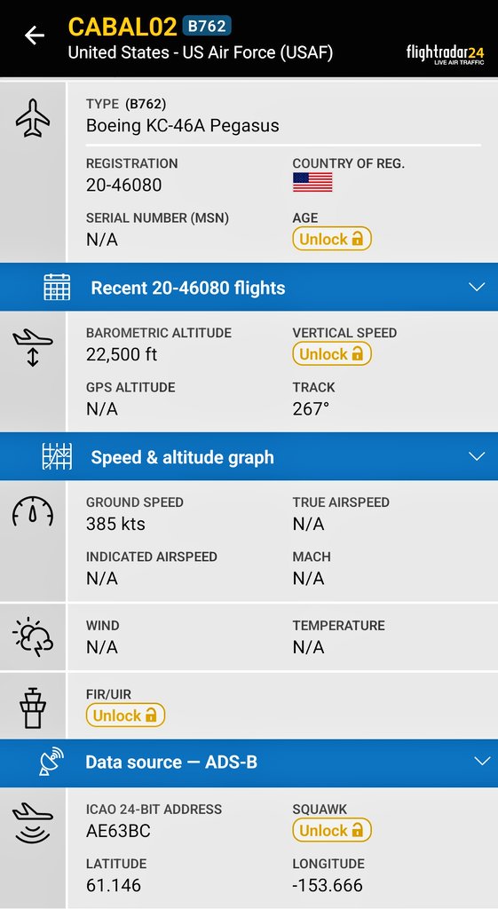 FMilcoms's tweet photo. CABAL 01 flt #ADFF10 &amp; #AE63BC  departed PAEI, picked up PINE 51 flt and declared MARSA with them.
FL240-260

CW 548A https://t.co/qkaSbdDkkL