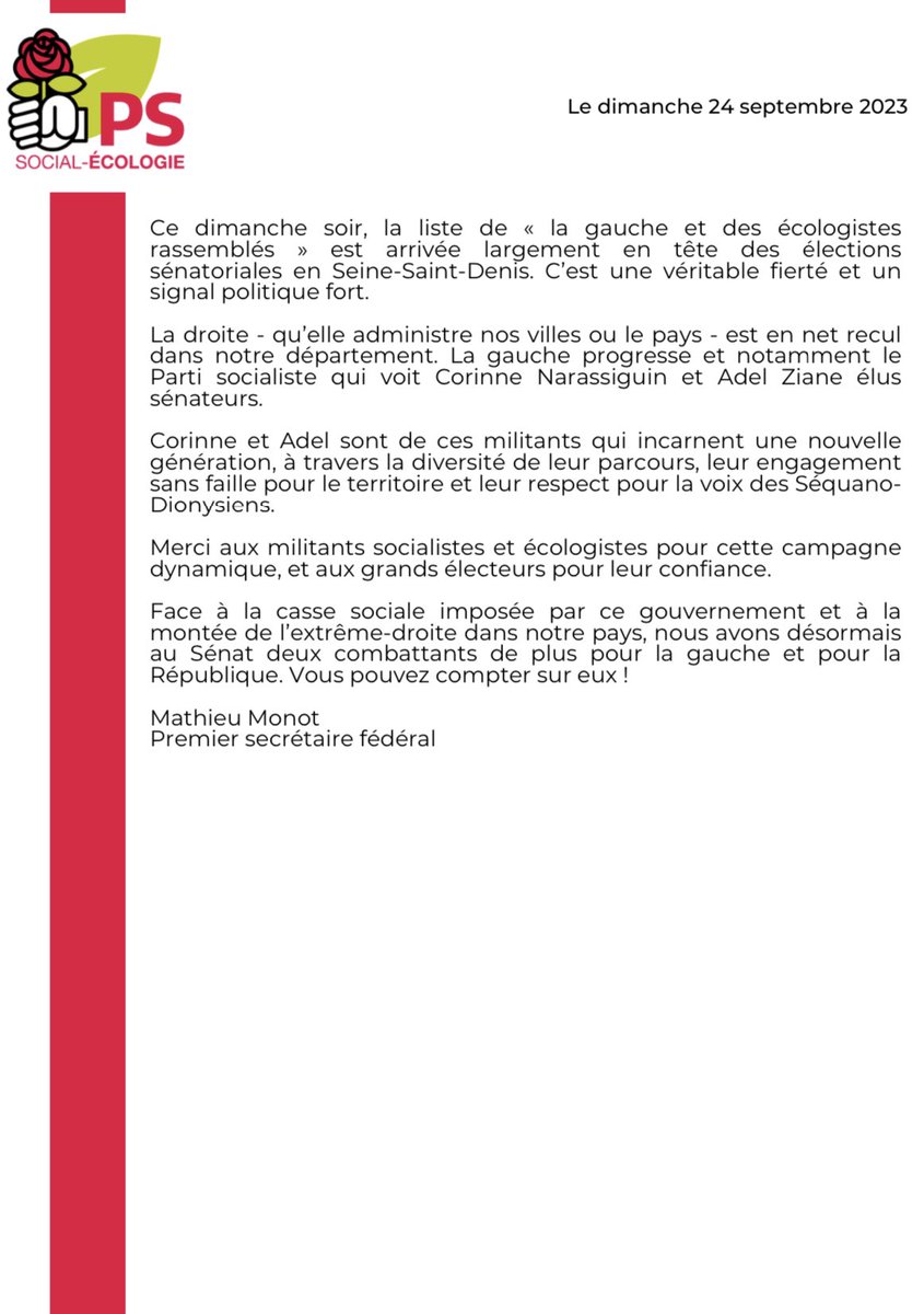 Fédération PS 93 tweet media