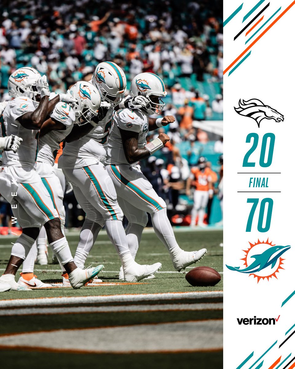 IT'S A PARTY @HARDROCKSTADIUM‼️ #DENvsMIA | #FinsUp