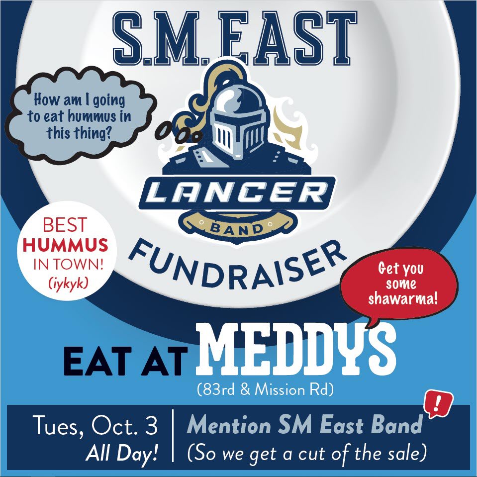 Do you love Meddys as much as we do? 

Go enjoy a great meal AND support the Lancer Band on October 3rd!
