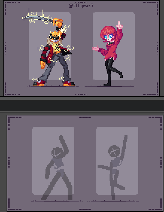 No clue if its just because of how pixelart works or what but i personally cannot comprehend the idea of making compex sketches

this is as complex as my sketches ever get lol