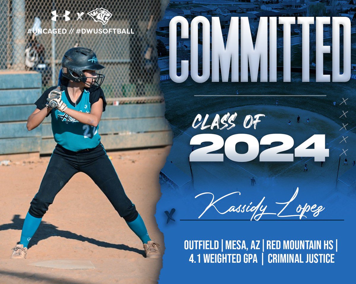 KassidyDLopez's tweet photo. I'm excited to announce my commitment to Dakota Wesleyan University to continue my academic and athletic career. I would like to thank everyone who has supported me along the way.
GO TIGERS! 💙🐯@dwusoftball https://t.co/nYi0aJXZ8L