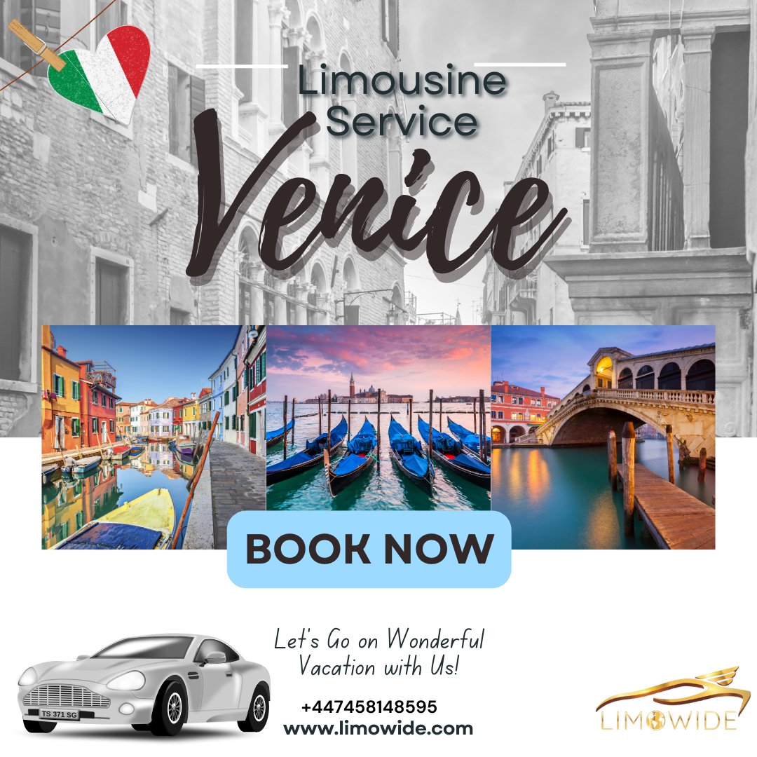 Book your Venice airport transfer including water taxi with Limowide.
#bespoketravel #luxuryvillas #luxurytrip #travelluxury #dreamholiday #luxuryescapes #travel #luxurytraveldaily #luxurylocation #nevergoinghome #luxuryvacation #venice #venicelimo #venicetaxi #watertaxi #italy