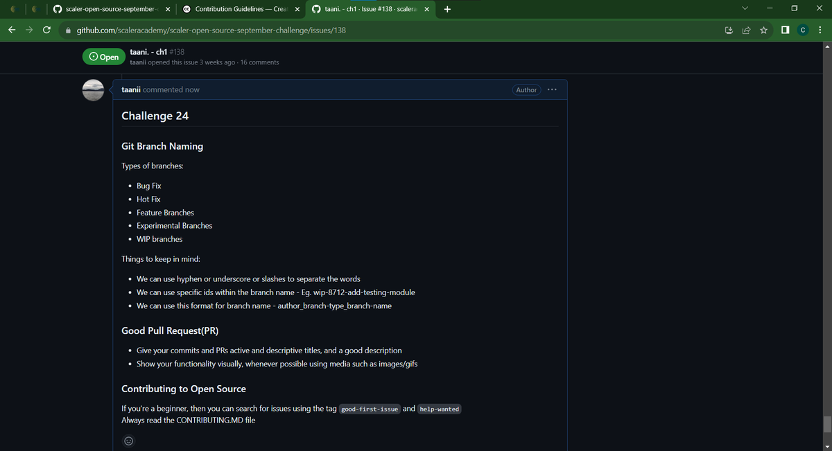 chaitanya8921's tweet photo. Hey All, I have completed #task24 of #OpenSourceSep Challenge with @Scaler_Official Discord Community

You can join the community HERE: https://t.co/So2zrik17b 

#Opensourcesep #ScalerDiscord #Scaler #30daysofopensource #OpenSourceSeptemberChallenge #OpenSourceSepChallenge https://t.co/pFnIYZeLd3