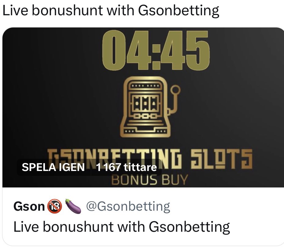 Gsonbettingslot's tweet photo. Lovely to see that we have so mutch viewers on our #broadcast #slots you guys are wonderful ❤��� https://t.co/HI32F3DIGS