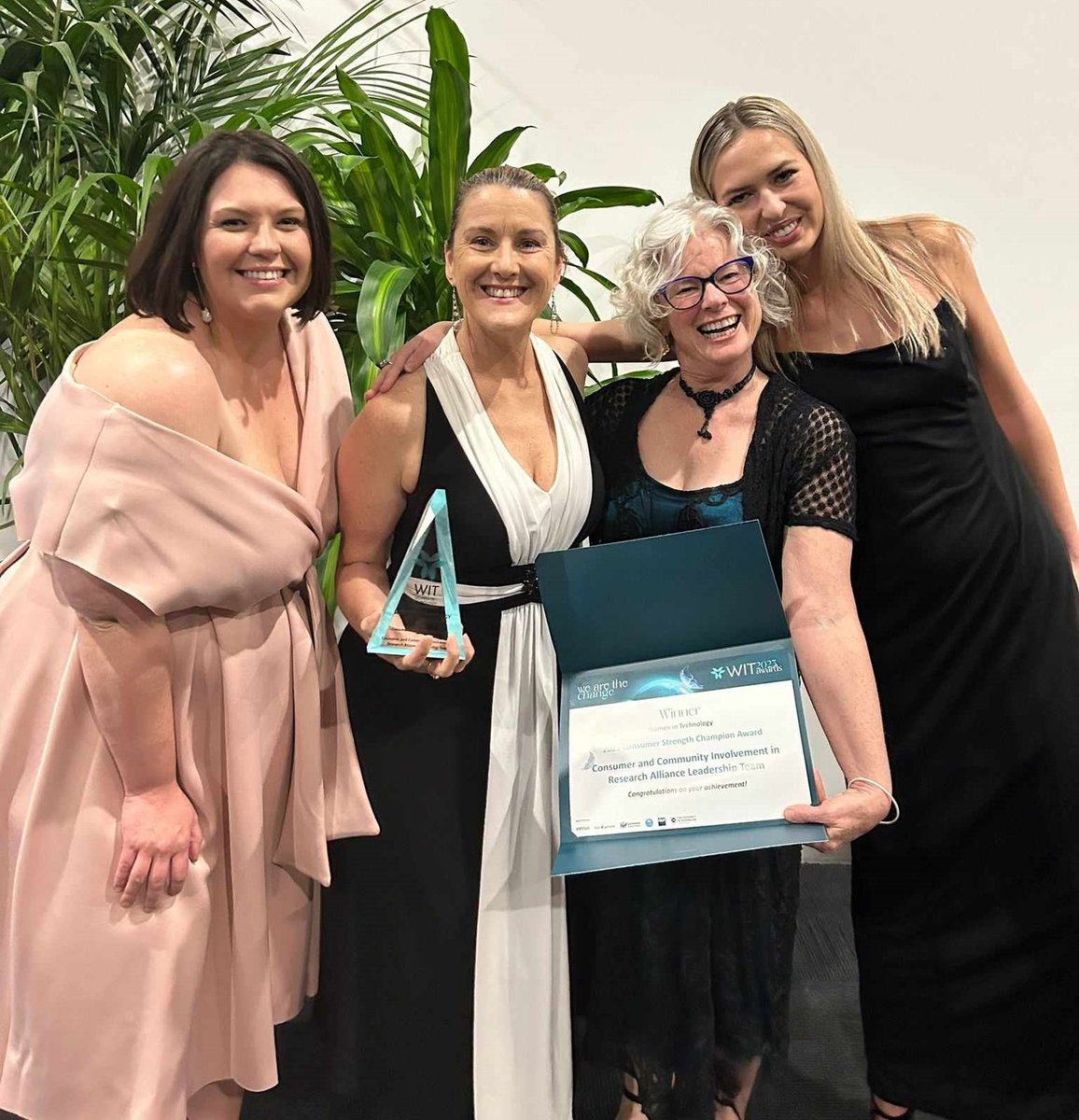 Congratulations to our KT and Engagement Manager, Alison Bell, part of a team that won the Consumer Strength Champion award at the Qld Women in Technology @witqld awards. 
The team are driving change across the research landscape in Qld - #livedexperiencematters