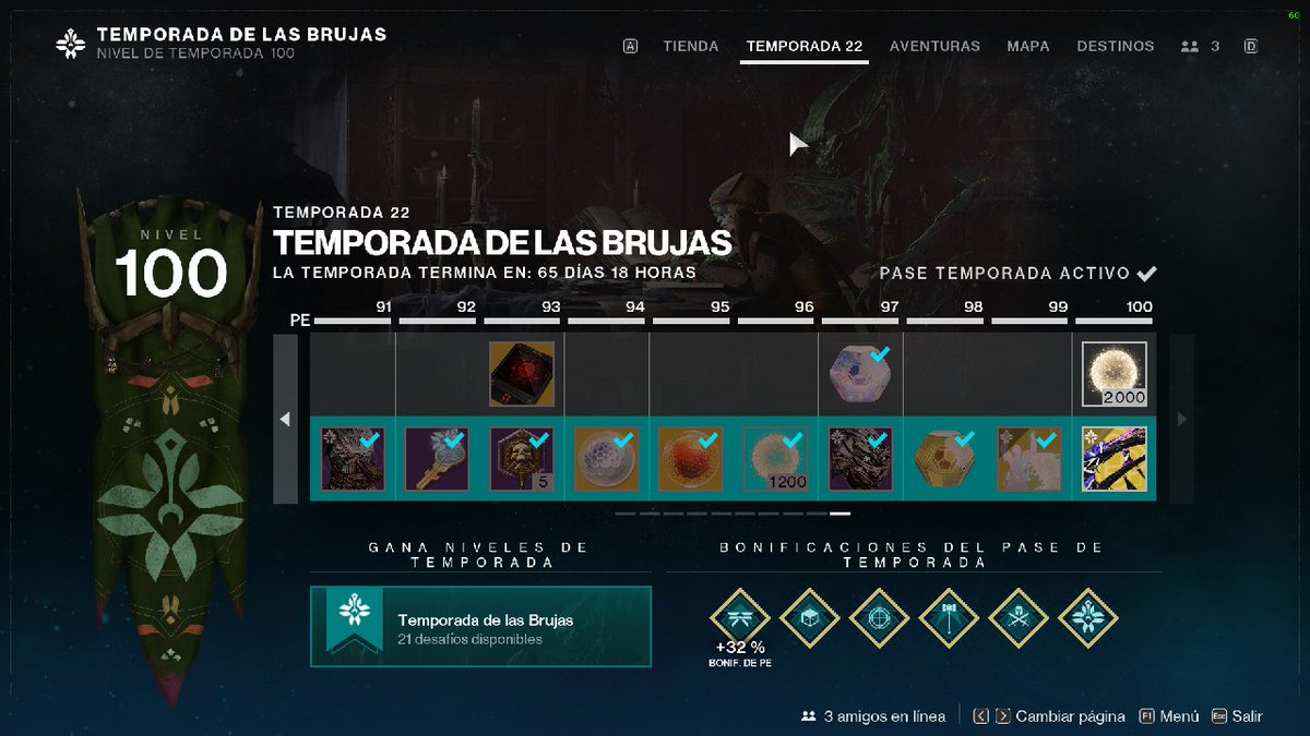 Ignisenjoc's tweet photo. Temporada 22. Nivell 100. 33 dies (puto Star Wars Jedi Survivor) #Destiny2 https://t.co/NrNpNnEr8X