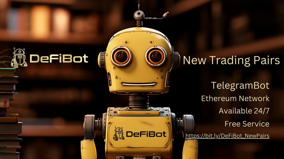 DefiBotTeam's tweet photo. New Bot Released!!!

We are excited to announce the First Bot in our Fetch and Retrieve Series!

Live New Trading pairs on Ethereum.

https://t.co/0xgXl32wNV

Everyone say hello to the latest bot in the Family.

This bot will listen for the latest alpha on #Blockchain and quickly deliver it!