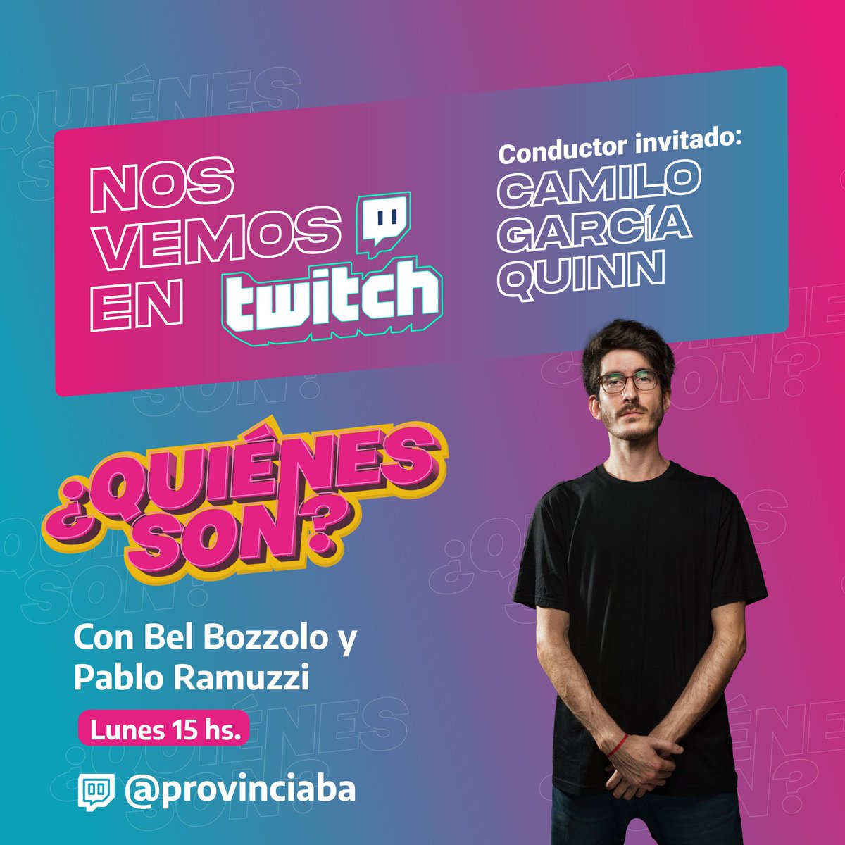 BAProvincia's tweet photo. ✨Este lunes se vienen cositas en #TwitchPBA ✨

Nos visita la candidata a Diputada @Juli_Strada para charlar sobre economía, política y redes sociales. Además, @Camilo_GQ se suma a #QuiénesSon como conductor invitado 👏

No te pierdas este programón a las 15 hs por 👉  https://t.co/w9yR9V531u