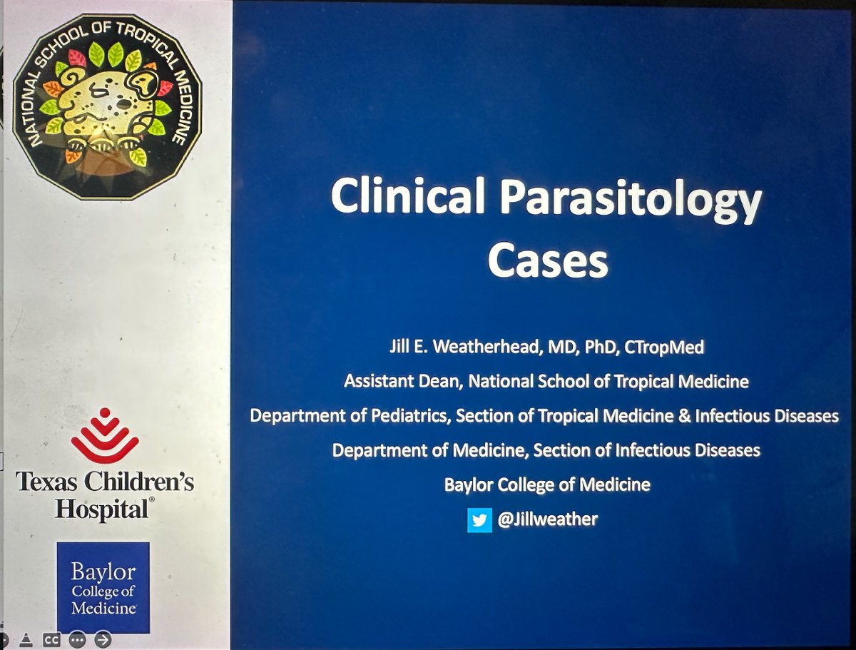 Had the opportunity to present clinical parasitology cases from our @BCM_TropMed clinic to a worldwide audience of healthcare providers at the @ASTMH and @ACCTMTH Review Course. Was great to connect with HCP from all over the world aiming to improve patient care. @AishaKhatib