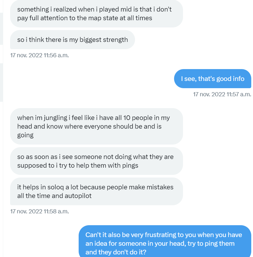 Chapapi14's tweet photo. I asked @Agurinlol some questions a while back since I really wanted to dig into his mind a little and see if he does anything different.

Here are some of the questions/answers from him in the screens below https://t.co/iSd7W6P2ZR