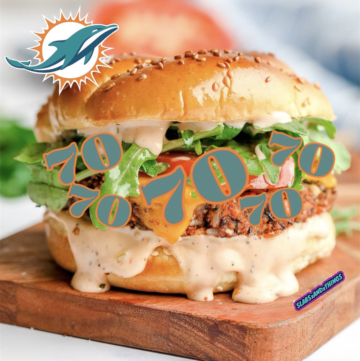 slabsx's tweet photo. @MiamiDolphins dropped a 79 burger! https://t.co/FA7qvW8zG2