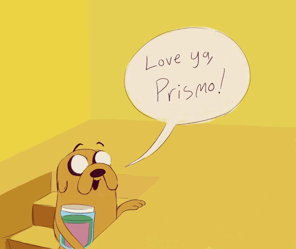nartrart's tweet photo. Prismo and Jake comic [1/4] https://t.co/9qVZmct9ws