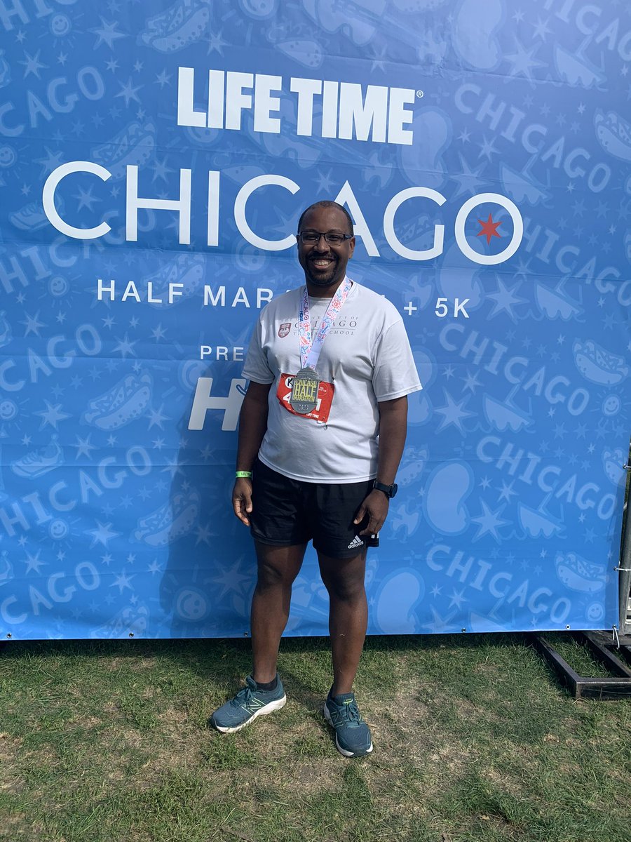 KenMThomas's tweet photo. Ran my first half marathon today! #ChiHalf https://t.co/5SsBu1j1Pt