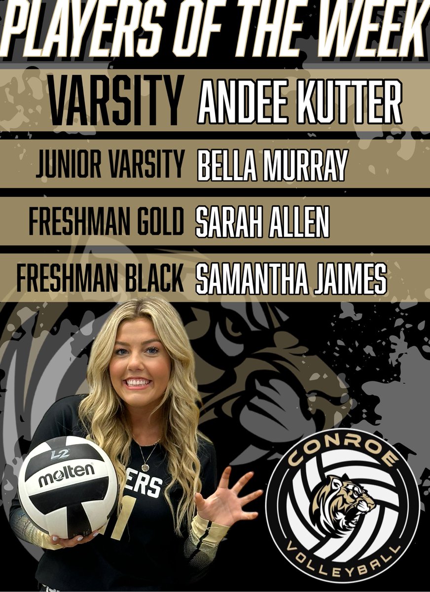 ConroeTigerVB's tweet photo. Players of the Week this week! π₯³ #SicEm https://t.co/DxyQpJXWjt