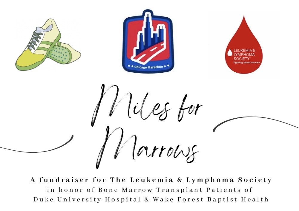 CashCatie's tweet photo. In just 2 WEEKS (!) I’ll run the Chicago Marathon with @LLSusa in honor of BMT patients of @DukeHMCT and @AtriumHealthWFB. As we close out blood cancer awareness month, please consider supporting these incredible patients!! ❤️ 🩸 https://t.co/XKZCUHimnh

#TwitteRx #Oncopharm #LLS https://t.co/j7fLVrk1WQ