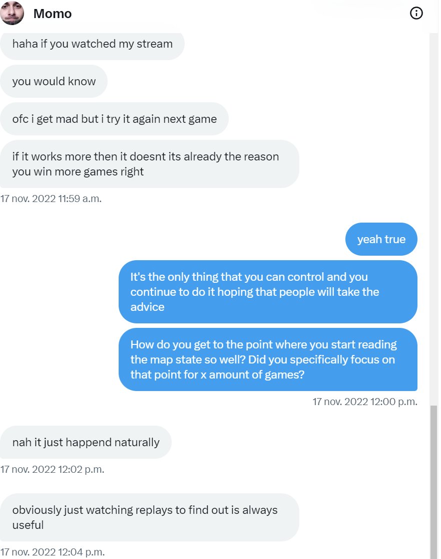 Chapapi14's tweet photo. I asked @Agurinlol some questions a while back since I really wanted to dig into his mind a little and see if he does anything different.

Here are some of the questions/answers from him in the screens below https://t.co/iSd7W6P2ZR