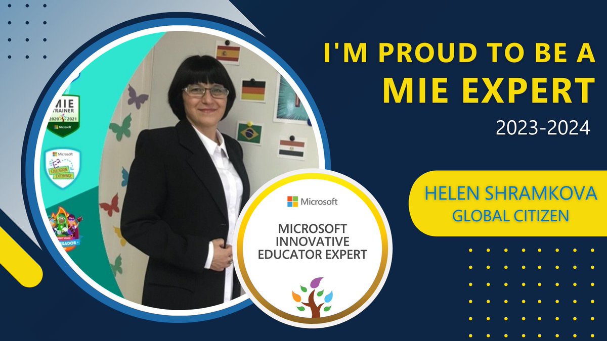 This year will be incredible bringing to life all my dreams! So excited to be selected as an MIE Expert for 2023-2024 #MicrosoftEdu #MIEExpert #SmartTeensStudio Thank you @kiki_xynta @mariajosegiaved @orchbby2011 @Valeriy76755832 @IrmaKurtanidze @yao_hsiung @inc_yv @JBDbiz