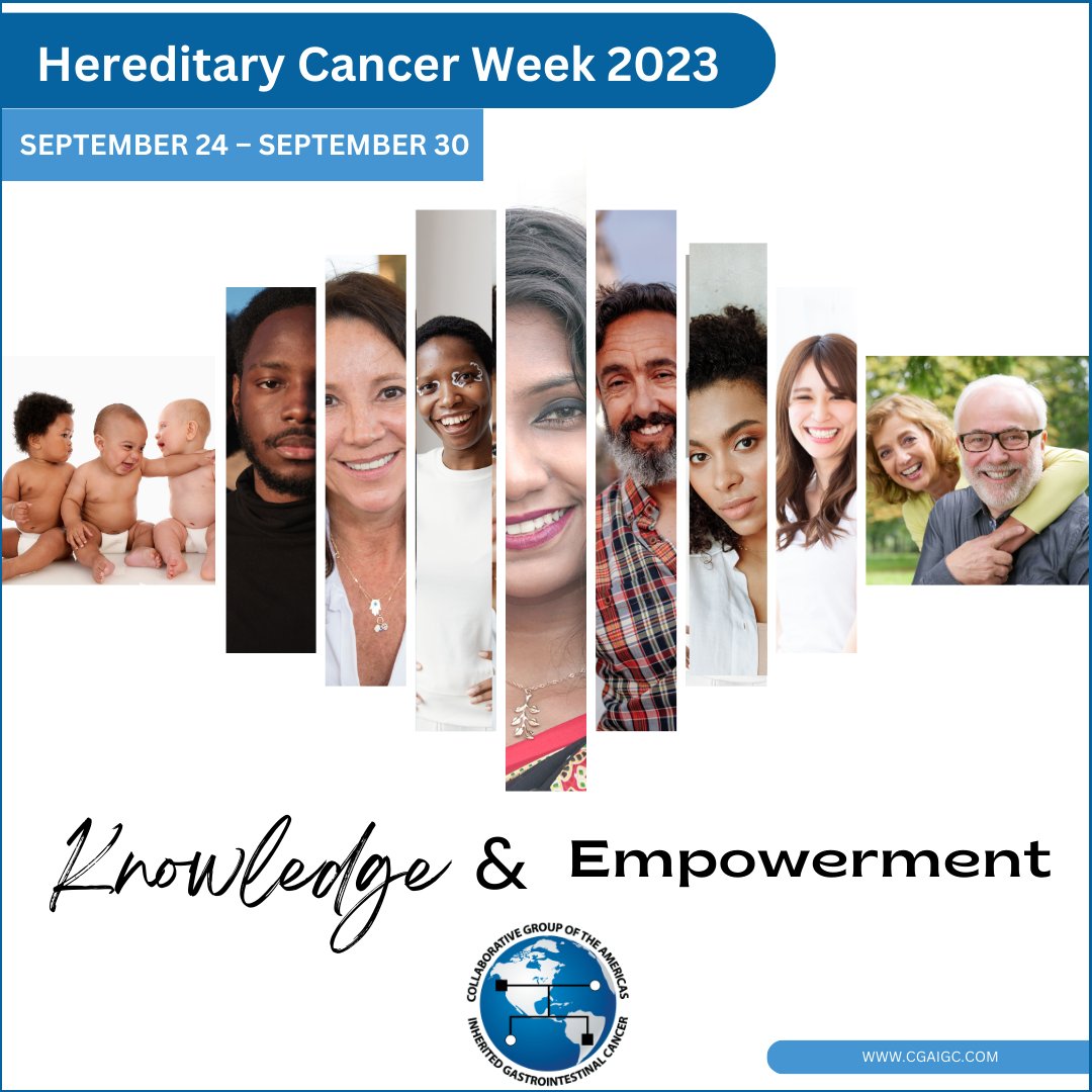 CGA-IGC (@cgaigc) on Twitter photo 📢We kicked off #HereditaryCancerWeek today w/ a blog post in🤝w/ <a href="/FightCRC/">Fight Colorectal Cancer</a>
➡️Tomorrow we'll focus on #LynchSyndrome & hear from <a href="/HHampel1/">Heather Hampel</a> abt the importance of the new NCCN guideline‼️
🧐at what's coming up throughout the week 👉tinyurl.com/3pz872cz🚨
#HereditaryGICancer 📢We kicked off #HereditaryCancerWeek today w/ a blog post in🤝w/ <a href="/FightCRC/">Fight Colorectal Cancer</a>
➡️Tomorrow we'll focus on #LynchSyndrome & hear from <a href="/HHampel1/">Heather Hampel</a> abt the importance of the new NCCN guideline‼️
🧐at what's coming up throughout the week 👉tinyurl.com/3pz872cz🚨
#HereditaryGICancer