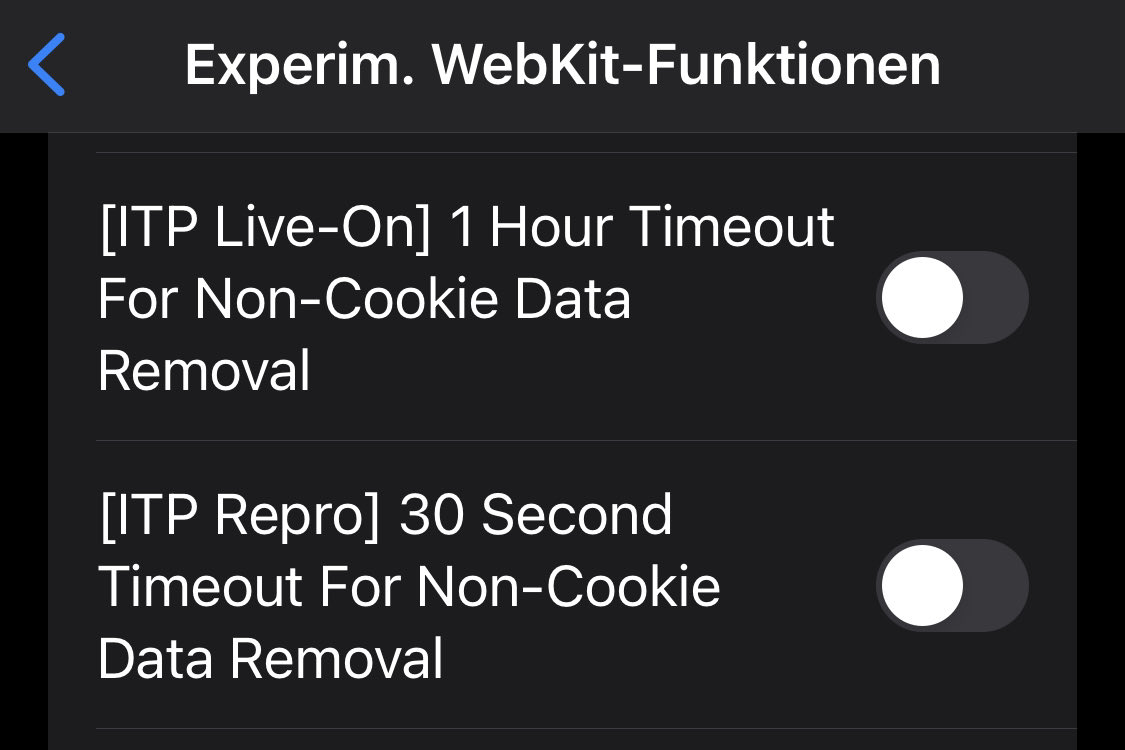 I came across this Safari feature flags and was a bit shocked. Happy end: not new and category „internal“ flags – not „experimental“ flags. #measure