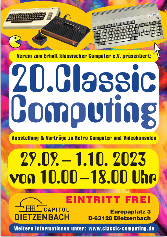 mega_org's tweet photo. Wir sind das kommende Wochenende bei der 20. Classic Computing, die vom „Verein zum Erhalt klassischer Computer e.V.“ in Dietzenbach veranstaltet wird.

https://t.co/SuaSqHP1Vo

https://t.co/ohFyUZY7Da https://t.co/wdeeNR8yml