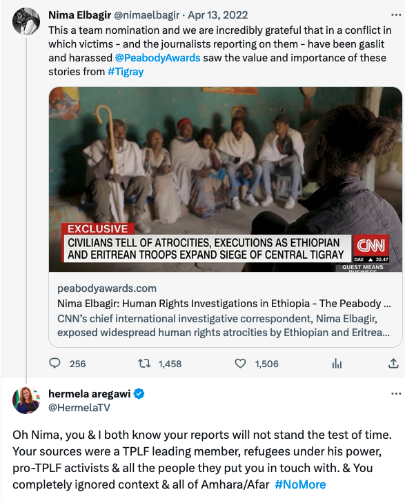 timnitGebru's tweet photo. .@RepMaxineWaters, this is how your newly minted press secretary harasses award winning journalists. Who needs Trump &amp; the rightwingers polluting the information ecosystem &amp; calling all news #FakeNews when we have these people as press secretaries harassing Sudanese journalists👇🏽 https://t.co/fSoUxfd2GG