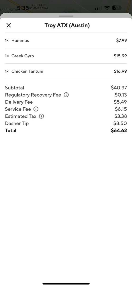 alon73's tweet photo. Will someone kindly explain the difference between a “service fee” and a “delivery fee”? Because I think the “service” for which I am paying is a “delivery” #doordash https://t.co/6ZRM7xbveR