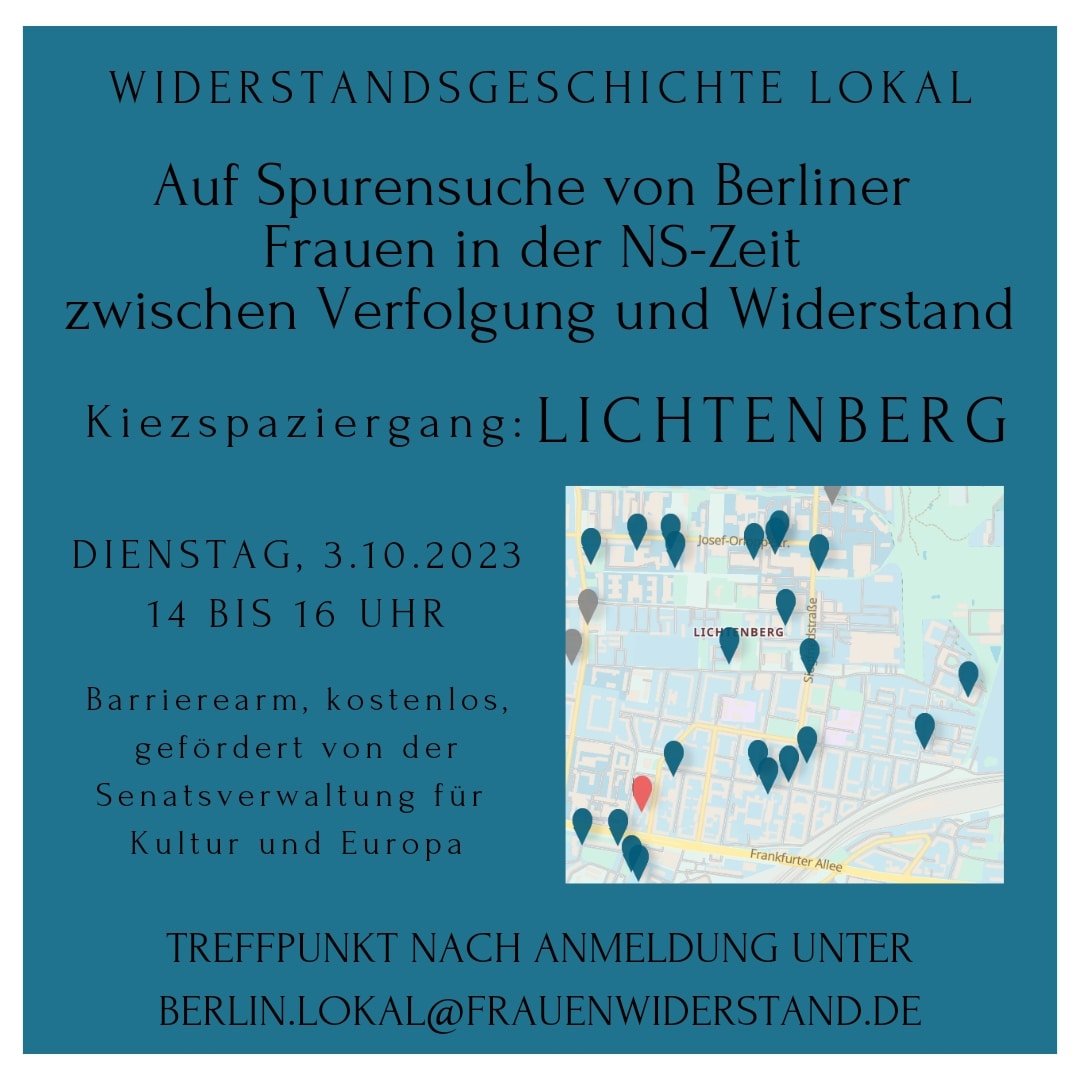 Dienstag, 3.10: #Widerstandsgeschichtelokal in #Lichtenberg. Auf Spurensuche auf dem Friedhof Friedrichsfelde. Mit Vera Dehle-Thälmann, Erika Rathmann und <a href="/trillimeyer/">Trilli Meyer</a> 
#frauenimwiderstand #frauentouren
Mit <a href="/berlin_vvn_bda/">Berliner VVN-BdA</a> Lichtenberg
