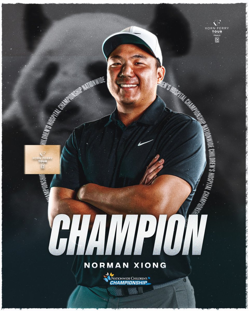 The Panda is back and heading to the PGA TOUR. 🔥🏆 Norman Xiong is now a two-time #KornFerryTour champion and officially #TOURBound.