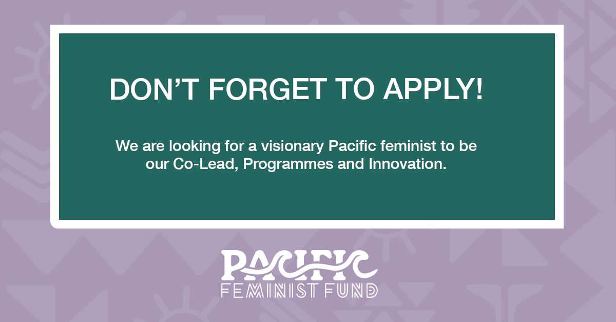 PacFemFund's tweet image. Alert: Deadline Extended!!! 🌺Join Us as Co-Lead, Programmes and Innovation - Championing Feminist Grant Making! We're searching for a visionary Co-Lead to create transformative programmes and empower communities in the Pacific region. Apply now! shorturl.at/puIR4