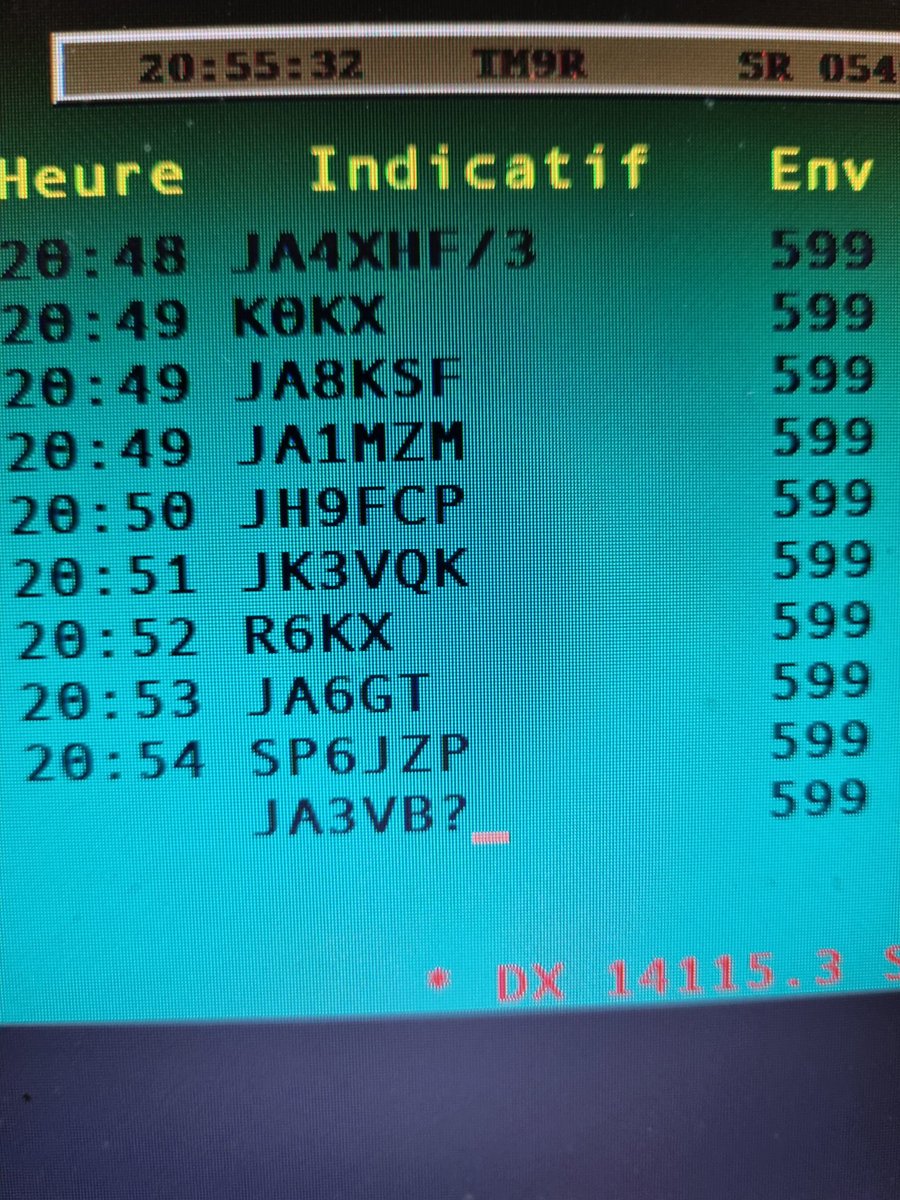 TM9R (F4DVX &amp; F1DHX)
CQ WW DX RTTY
On JA Greyline  はじめました🙏🏾
73 Tnx for QSO's