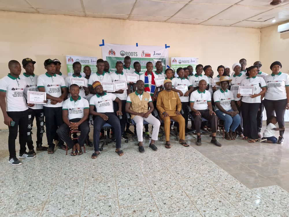 GambiaRoots's tweet photo. ☘️The ROOTS Project, with GYCC, celebrated today the passing out of a total of 36 youths outs of 40 from their mentorship program. 🎓Empowering future agriculture entrepreneurs!🚀
@IFAD @GYCCGambia
@NacofagGambia
#YouthEmpowerment #ROOTSProject https://t.co/r6dsGZDJyp