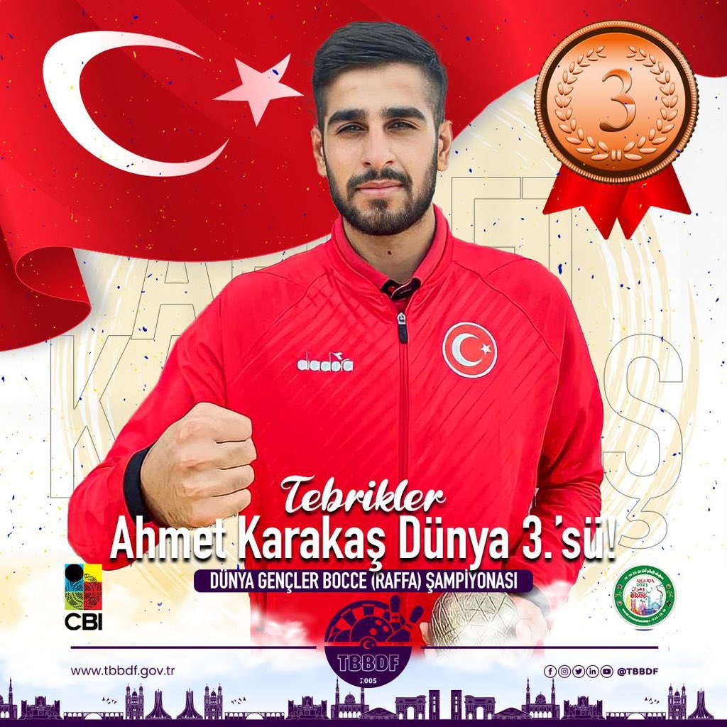 MutluTurkmen's tweet photo. 19-23 Eylül’de Oran/Cezayir’de yapılan Dünya Gençler&amp;Ümitler Bocce Şampiyonasında,  2 gümüş, 5 bronz olmak üzere toplamda 7 madalya kazanarak önemli bir başarıya imza atan millilerimizi yürekten kutluyoruz. 🇹🇷
@OA_BAK @hamzayerlikaya https://t.co/WoI8TDTtCF