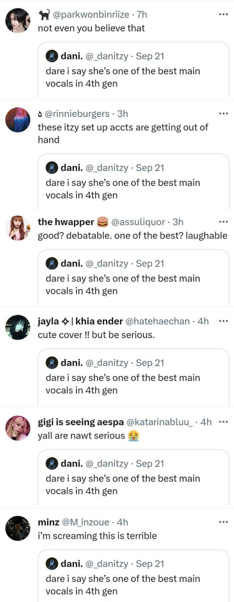 Everyone please REPORT &amp; BLOCK these accounts for spreading hate towards 🍯 over harmless PRAISE POST.

🔗x.com/parkwonbinriiz…
🔗x.com/rinnieburgers/…
🔗x.com/assuliquor/sta…
🔗x.com/hatehaechan/st…
🔗x.com/katarinabluu_/…
🔗x.com/M_inzoue/statu…
DO NOT ENGAGE. 🚫