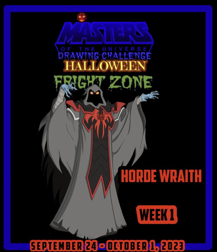 MOTUdrawing's tweet photo. Week 1 of the Masters of the Universe Drawing Challenge Halloween Fright Zone 2023!!! 🔥🔥🔥🔥
🔥Horde Wraith! ⚔️🦇
By @batbomb82
September 24 - October 1, 2023
#motuhalloweenfrightzone
#motudrawingchallenge #mastersoftheuniverse #heman #thehorde #theevilhorde #hordewraith https://t.co/95UOAXRzxY