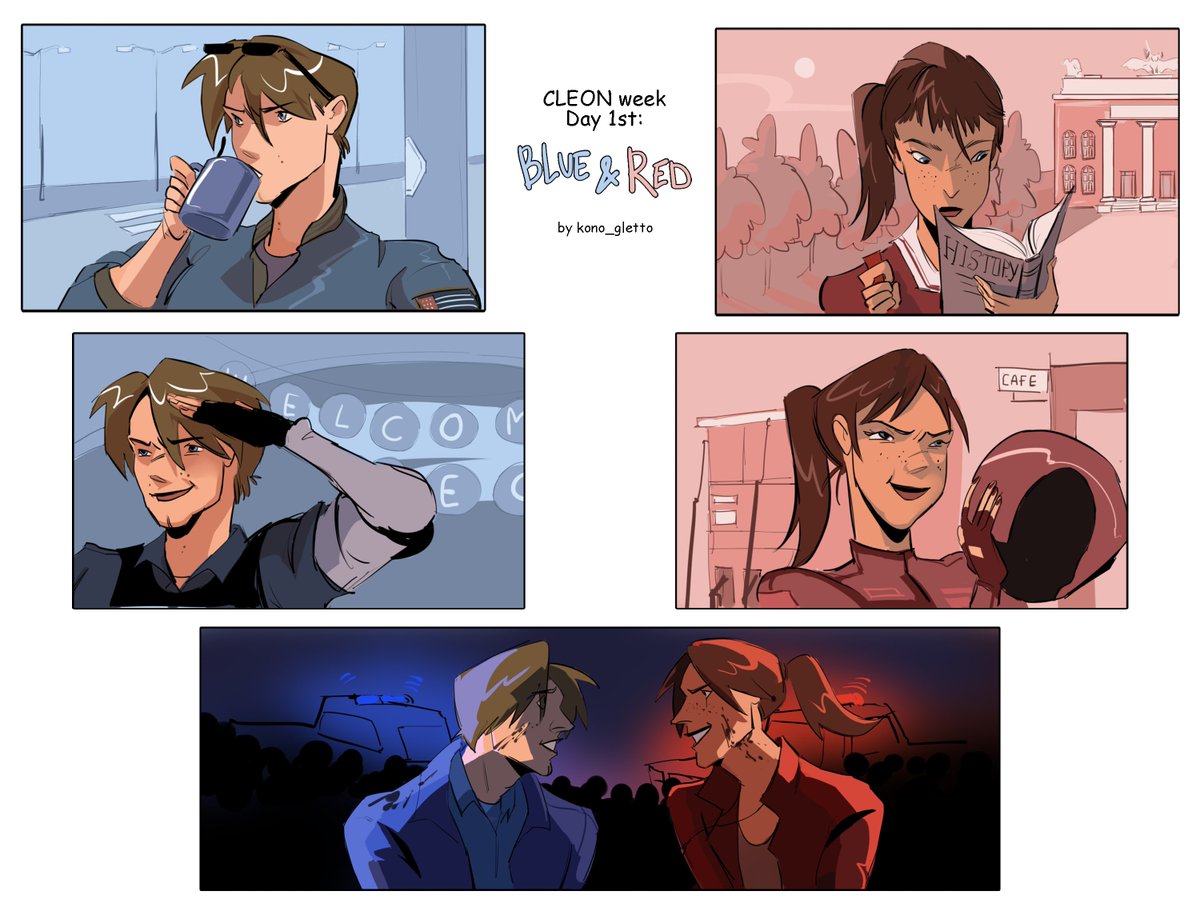 GlettoKono's tweet photo. getting a part in wonderful #cleontb #cleonweek aand the first day is BLUE&RED yay!!! #cleon https://t.co/h7QLyYZ1LN