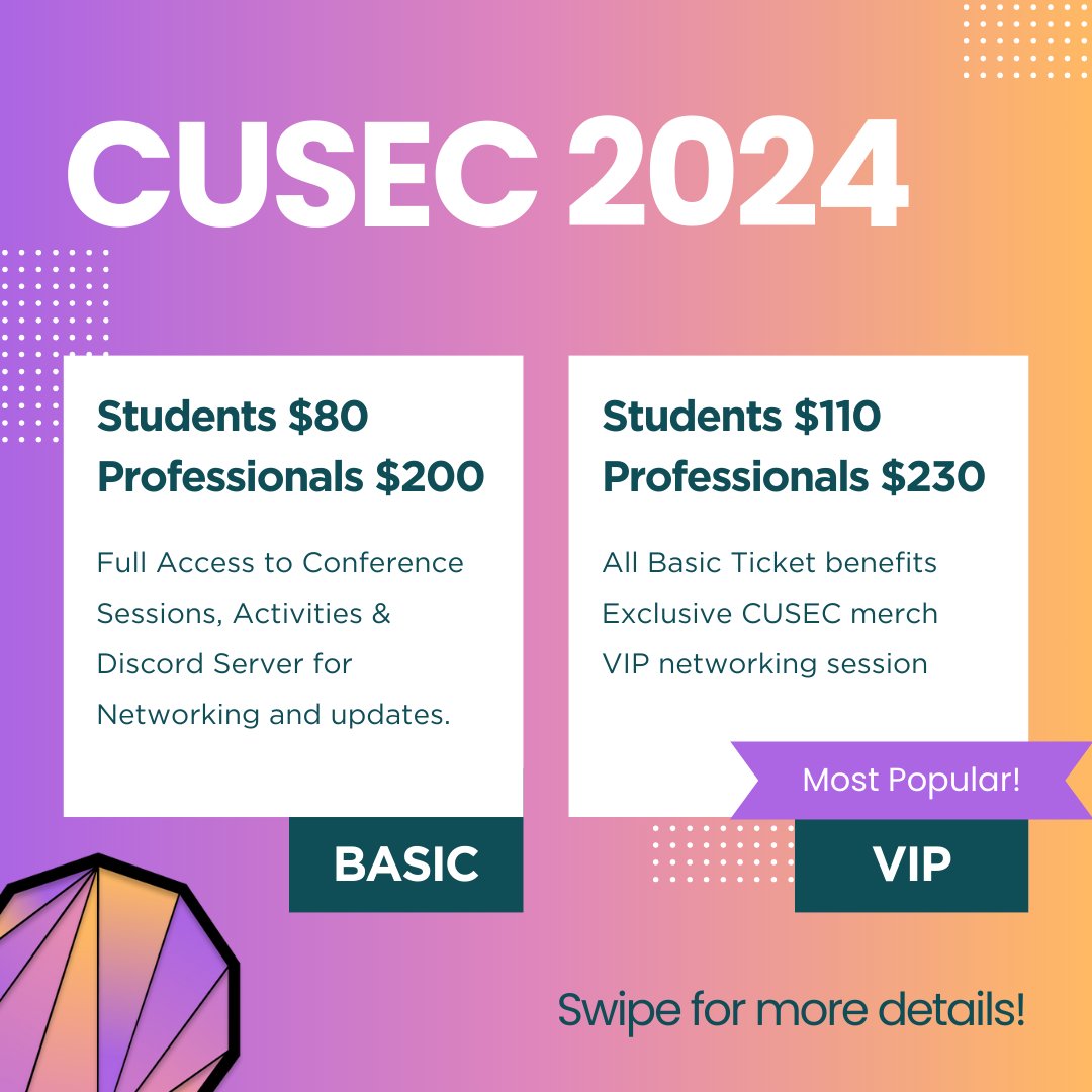 cusec's tweet image. Get ready for an exclusive pre-sale experience! The pre-sale ticket portal unlocks on October 23rd at 12 am EST. 🕛
----
Préparez-vous pour une expérience de prévente exclusive ! Le portail de prévente des billets s&apos;ouvre le 23 octobre à 00 h 00 EST. 🕛
#cusec #cucil #conference