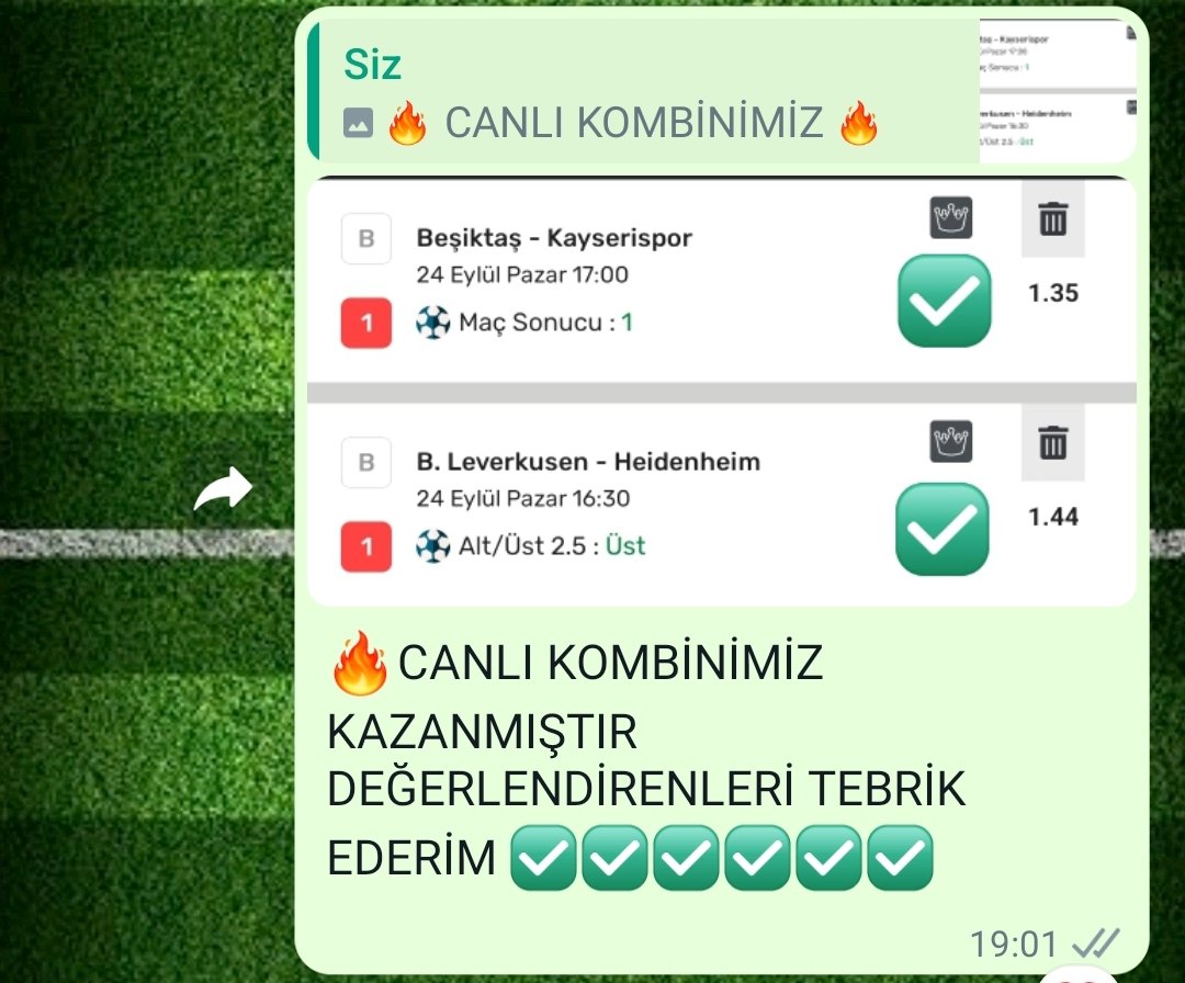 KaleTahminler's tweet photo. 🔥 WHATSAP VİP ÜYELİK İÇİN ÖZEL DEN İLETİŞİME GEÇEBİLİRSİNİZ 🫡
#futbol #iddaa #canlımaçizle #tahmin #tahminler #bahis #maç #beşiktaş #fenerbahçe #Galatasaray #türkiye #istanbul #iddaatahminleri #Nesin #bilyoner #tuttur #misli #keşfetteyiz #keşfetedüş #keşfette #reels https://t.co/i0VVSzvGIS