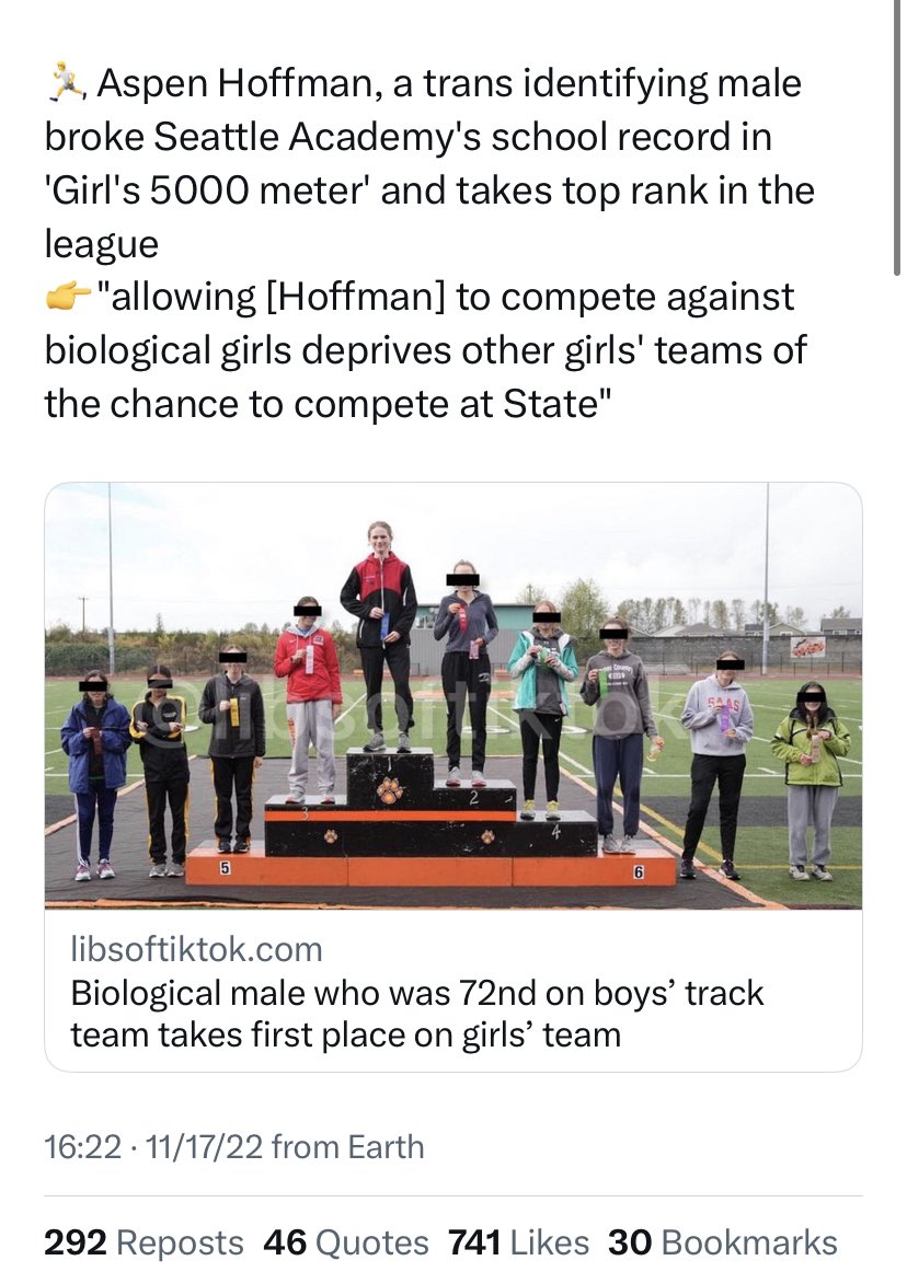 SunshineSunnier's tweet photo. @_celia_bedelia_ Celia gaslighting again. Quite literally happening.

And we (sane people who believe in equality for girls and women, slurs like “transphobe” irrelevant) are advocating for fairness in female sport across the board, keeping males out is just one aspect https://t.co/SuZNTFOVCT