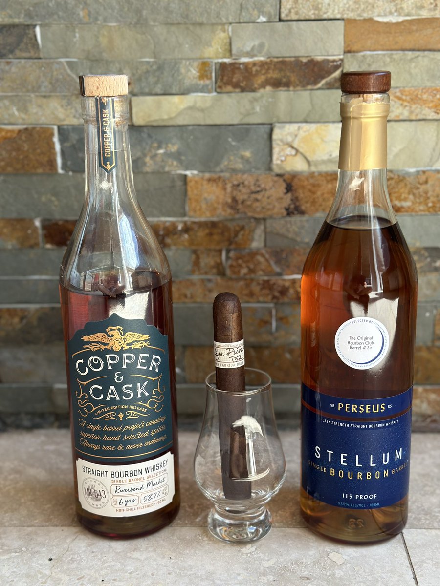 Latest episode on cigars and spirits podcast. 

Liga Privada T52 paired with sIngle barrel bourbons Stellum and Copper & Cask