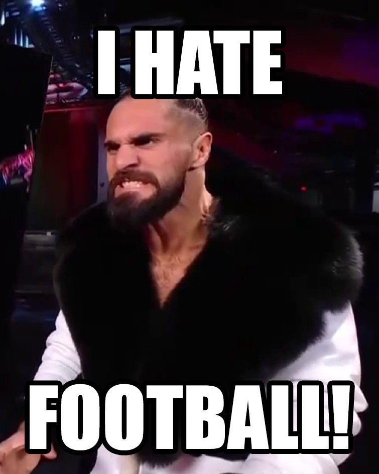 jshaggy1983's tweet photo. Seth "Freakin'" Rollins already checked out early from that game. #NFL https://t.co/0HDzhIdnCV